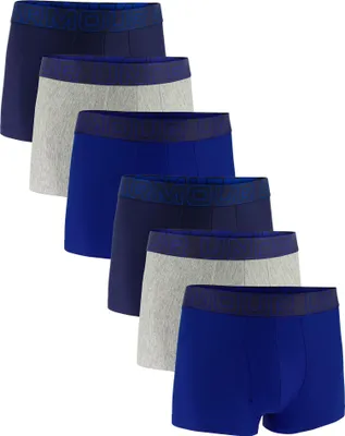Produktbild von UNDER ARMOUR Herren Boxershorts, 6er Pack - Performance Tech Trunks  Solid 3 in, Stretch, einfarbig Blau/Grau XL