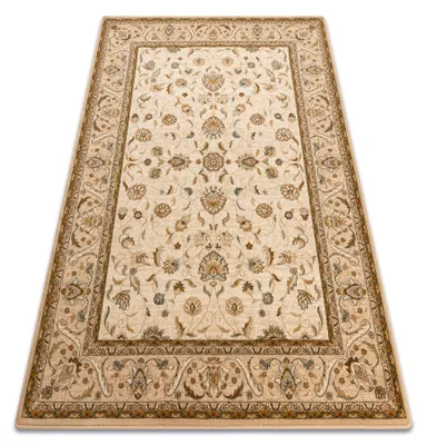 Image de Tapis en laine OMEGA ARIES fleurs perle beige 235x350 cm