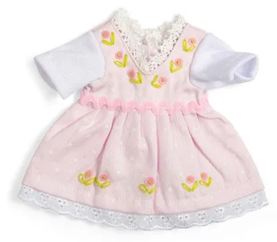 Produktbild von Bigjigs Puppenkleid rosa - Puppenkleidung für Babypuppe 25cm
