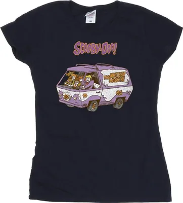 Imagen del producto de Camiseta para mujer de Scooby Doo, diseño "Van", modelo BI38762 (talla M), color azul marino