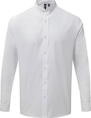 Produktbild von Premier Workwear Men´s Banded Collar Grandad Long Sleeve Shirt