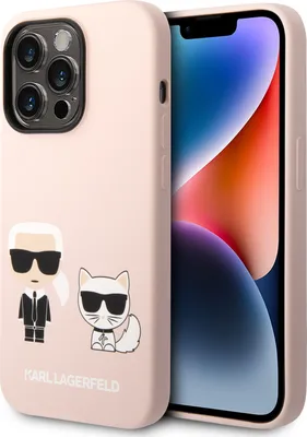 Image de Karl Lagerfeld iPhone 14 Pro Coque arrière - - Rose