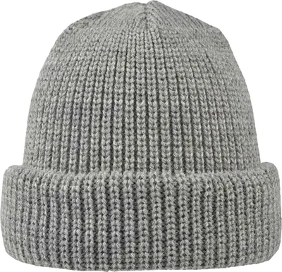 Produktbild von tomBrook Uni Parkermütze aus 100% Schurwolle - Klassische Strickmütze Wintermütze mit Umschlag in Hellgrau