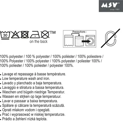 Produktbild von MSV Duschvorhang, Polyester, 180 x 200 cm, Lavendel