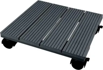 Obrázek produktu pro Podložka pod květináče, dřevěný kompozit, výška 7 cm, rozměry 30 x 30 cm, podložka pod květináče