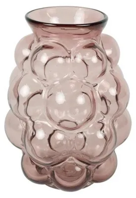 Produktbild von Countryfield Blumenvase Bubblegum Large - transparentes Glas - hellrosa - 21 x 30 cm