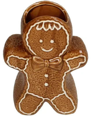 Zdjęcie produktu dla Wazon "Lebkuchen" - kolor brązowy - 11,5 x 6,8 x 16,2 cm