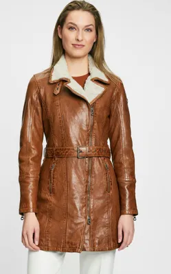 Produktbild von Gipsy - Damen Ledermantel Lammnappa cognac Größe XL