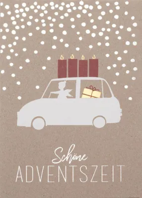 Produktbild von Weihnachtsautokarte "Schöne Adventszeit"