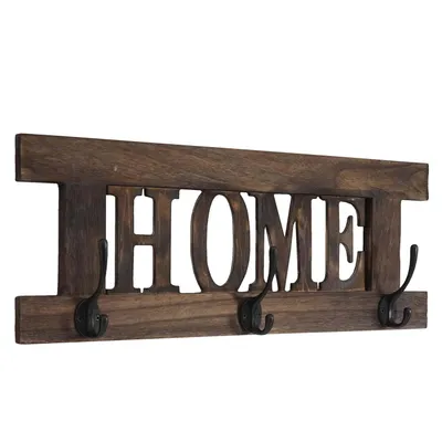 Image de Penderie murale HWC-C60 Home, Penderie Panneau de penderie, Shabby-Look Vintage 55x21cm ~ braun, shabby