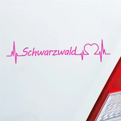 Produktbild von Auto Aufkleber Schwarzwald Puls Herzschlag mit Ferien Region Motiv 19x4 cm Pink Sticker Heckscheibenaufkleber