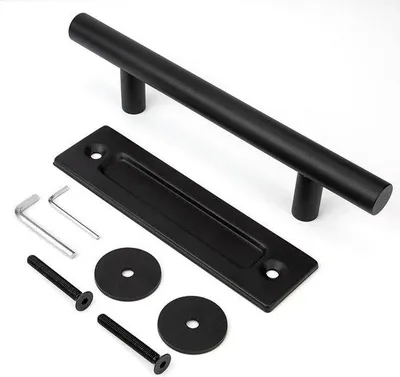 Produktbild von Schwarze Türgriff Schiebetür 30 cm Holz