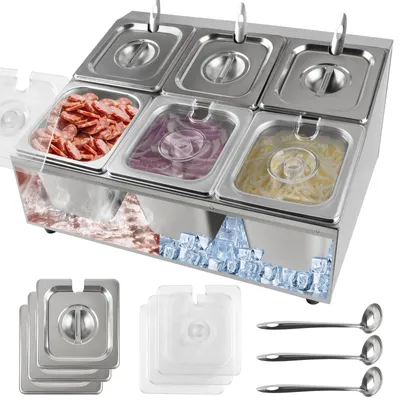 Produktbild von Kräuterregal Set - 6 Gewürzbehälter mit Edelstahl Deckeln - Kalolary-Y292