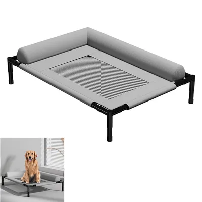 Produktbild von Hundebett für draußen, erhöht, feuchtigkeitsbeständig, waschbar, kühles Netzgewebe,Hundesofa für Sommer, geeignet für Katzen und Hunde,66x45cm