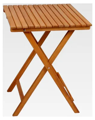 Produktbild von Balkontisch aus geöltem Akazienholz - 72x55x55 cm - Klapptisch für Garten und Biergarten