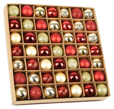 49er Set Weihnachtskugeln Rot Gold 3 cm Kunststoff