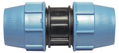 Produktbild von Unidelta PP Kupplung 63 mm mit Klemmverschraubung für PE-Rohre | Klemmverbinder Klemmfitting