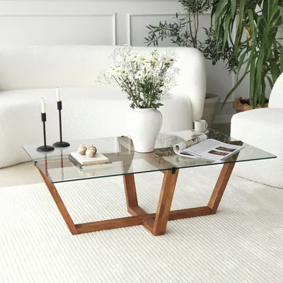Immagine prodotto di Skye Decor, Amalfi - Walnut, tavolini, noce, legno, 105 x 35 x 65 cm