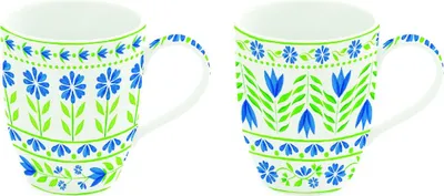 Image de Set de deux mugs en porcelaine Flowers Garden