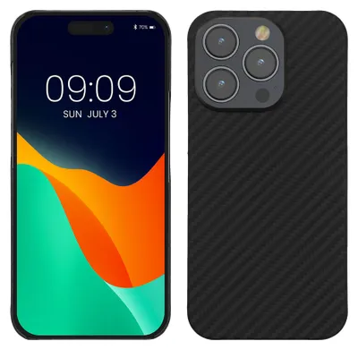 Produktbild von kalibri Schutzhülle kompatibel mit Apple iPhone 15 Pro - Hülle Aramid - Handy Cover Case Handyhülle Schwarz matt
