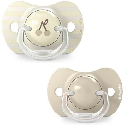 Image de Sucettes Bébé Symétriques Suavinex Birdies SX Pro, 18 mois et plus, Beige, Lot de 2