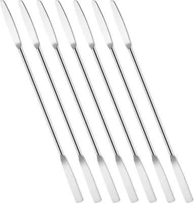 Productafbeelding van Roestvrijstalen spatel voor laboratoriumgebruik, met dubbel uiteinde - 15 cm - Ideaal voor cosmetica - Gegarandeerde precisie - Spatel