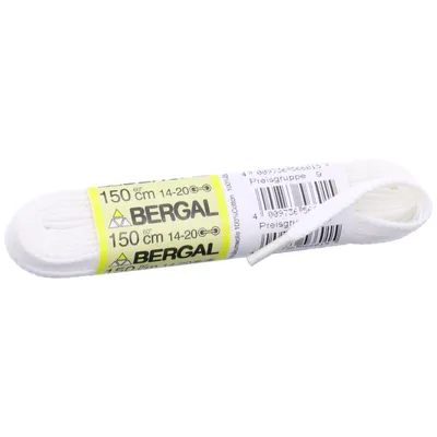 Produktbild von 1 Paar Bergal Schnürsenkel weiss - flach - 7 0 mm breit (180 cm)-