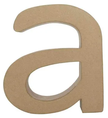 Produktbild von Pappmaché-Buchstabe "a", 5 x 22 x 23 cm, braun