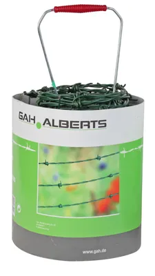 Obrázok produktu pre Albertov ostnatý drôt zelený, dĺžka: 25 m, drôt Ø2,8 mm, počet ostňov: 4