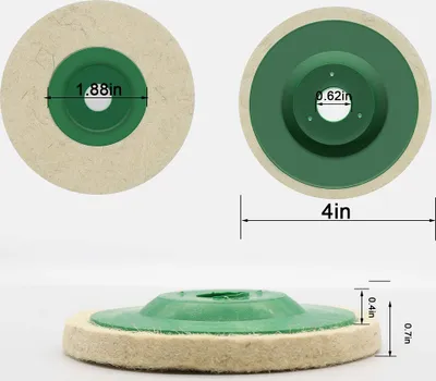 Obrázok produktu pre 10 ks okrúhlych plstených kotúčov (4 palce) pre 100 mm uhlovú brúsku na leštenie