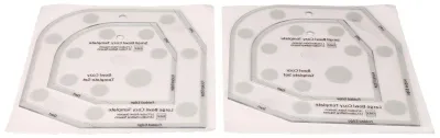 Produktbild von 2 Stück 8-Zoll-Schüsselüberzug-Schablone aus Acryl, exquisite Schüsselumhüllung, Nähvorlage, DIY-Nähzubehör, Bastelbedarf für den Haushalt
