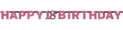 Immagine prodotto di 18. Ghirlanda di compleanno rosa nero
