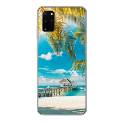 Produktbild von MuchoWow® Handyhülle Schutzhülle Hülle für Samsung Galaxy S20 Plus Tropisch - Strand - Palme Silikon Softcase Handy Hülle - Hartschale