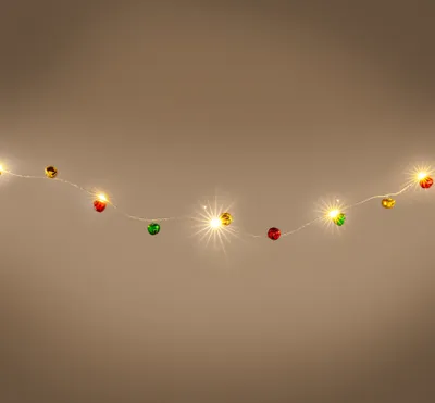 Obrázek produktu pro RETLUX RXL 325 Rolničky kovové 40LED, časovač: 6/18 h, délka osvětleného kabelu: 1 m, typ baterií: 3 x AA, barva světla: teplá bílá, pouze pro vnitřní použití