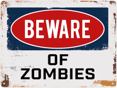 Produktbild von of Zombies Metallschild XXL Schild Blechschild Aluminiumschild