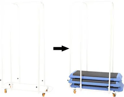 Obrázok produktu pre Stojan Softee pre stepboardy biely 40 x 110 x 184 cm
