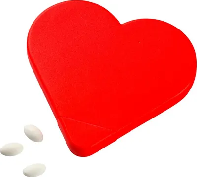 Produktbild von Bonbonspender "Herz" – Frische Minzbonbons im BPA-freien Mint-Spender, nachfüllbar und  Germany - die Mintbox für unterwegs - standard-rot