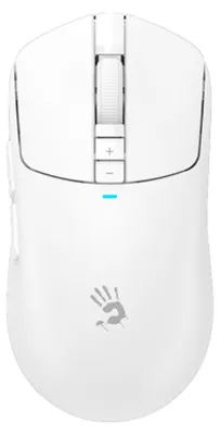 Produktbild von Gaming-Maus A4Tech BLOODY R72 Ultra, kabellos 2,4 GHz und kabelgebunden, USB-A, 20.000 DPI, 7 Tasten, Weiß