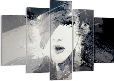 Produktbild von Bild auf Leinwand - Leinwandbild - Frau Gesicht - 150x100cm - Wand Bild - Wanddeko - Wandbilder - Leinwanddruck - Bilder - Kunstdruck - Wanddekoration - Leinwand bilder - Wandkunst - EA150x100-3757