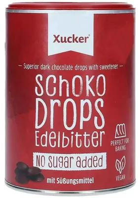 Produktbild von Xucker Schoko Drops Edelbitter 200g
