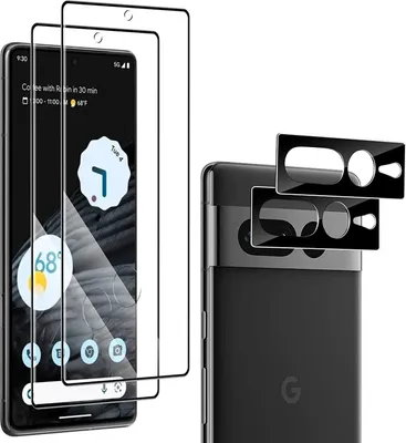 Produktbild von MSM Schutzglas Google Pixel 7 Pro, 3D 9H, für Display & Kamera, 2 Stück, 1-2mm kleiner, abgerundete Kanten