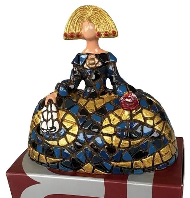 Imagen del producto de Figura de mosaico, niña, color azul, 10 cm