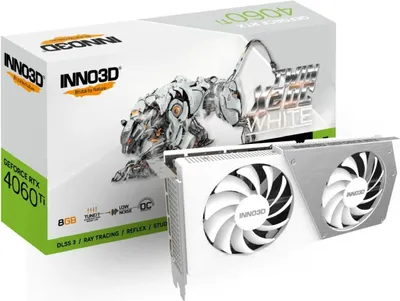 Produktbild von INNO3D GeForce RTX 4060 Ti TWIN X2 OC, GeForce RTX 4060 Ti, 8 GB, GDDR6, 128 Bit, 7680 x 4320 Pixel, PCI Express 4.0