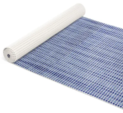 Badematte Anti-Rutsch-Matte Weichschaummatte Leinenoptik Badvorleger blau Breite 65 cm, Hauptbild in hoher Auflösung