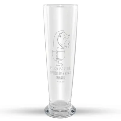 Produktbild von Mr. & Mrs. Panda Bierglas Igel Wein - Transparent - Geschenk, Bier Glas, Mr Mrs Weizenglas, Spruch, trinken, Weinglas, Weißwein, Weizen, Weizenbier, Lustige Sprüche