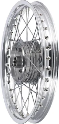 Zdjęcie produktu dla Kolo szprychowe 1.6 x 16" aluminiowe obrecze polerowane + szprychy chromowe do Simson S50, S51, KR51 Schwalbe, SR4