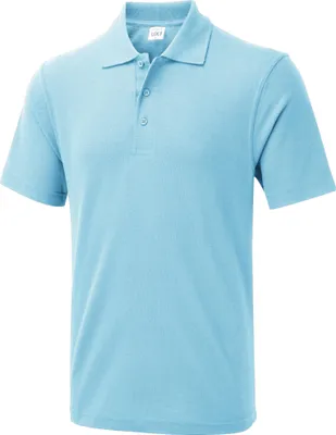 Produktbild von Uneek UX Poloshirt UX1 Herren Damen Basic Kurzarm Polo hellblau L