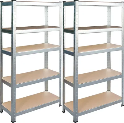 Zdjęcie produktu dla Regał metalowy magazynowy zestaw 2 szt 180 x 90 x 40 cm Humberg HR-812