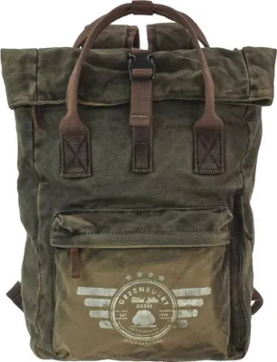 Zdjęcie produktu dla Plecak Greenburry Canvas 38 x 42 cm „Aviator” Explorer nr 2 w kolorze khaki