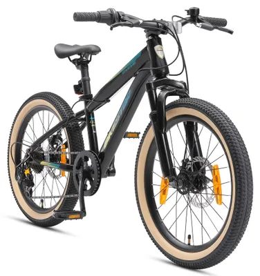 Produktbild von BIKESTAR Kinder Jugend Mountainbike 20 Zoll ab 6 - 7 Jahre | 7 Gang Hardtail MTB Scheibenbremse Federgabel | Schwarz